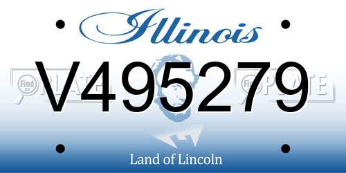 V495279 Illinois License Plate