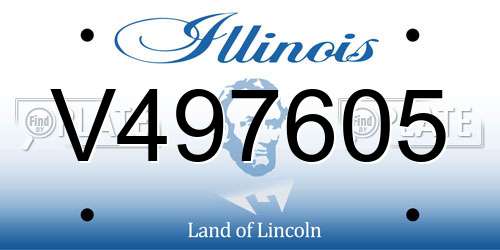V497605 Illinois License Plate