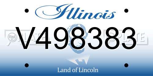 V498383 Illinois License Plate
