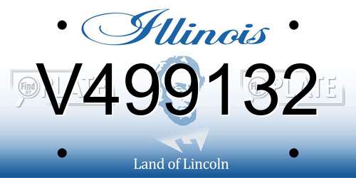 V499132 Illinois License Plate
