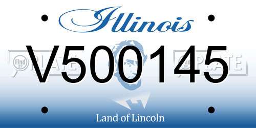 V500145 Illinois License Plate