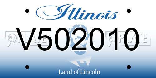 V502010 Illinois License Plate