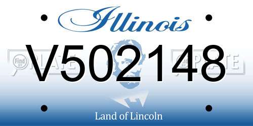 V502148 Illinois License Plate