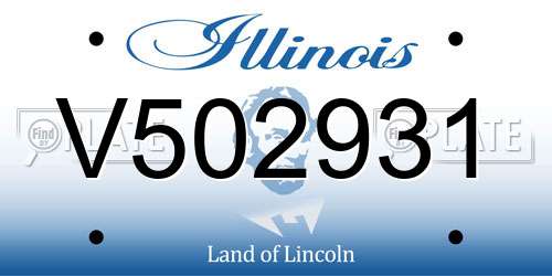 V502931 Illinois License Plate