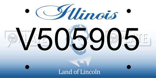V505905 Illinois License Plate