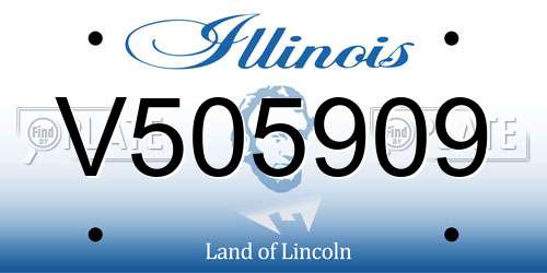 V505909 Illinois License Plate