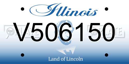 V506150 Illinois License Plate