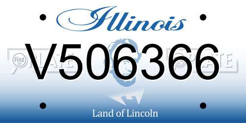 V506366 Illinois License Plate