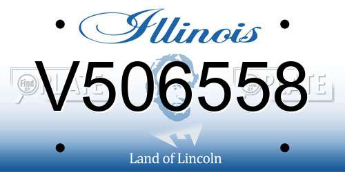 V506558 Illinois License Plate