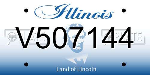 V507144 Illinois License Plate