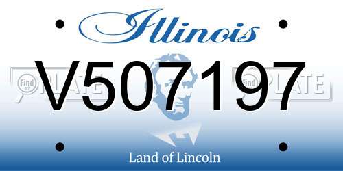 V507197 Illinois License Plate
