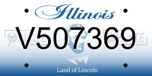 V507369 Illinois License Plate