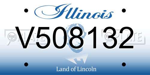 V508132 Illinois License Plate