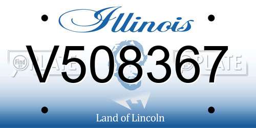 V508367 Illinois License Plate