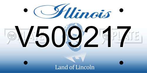 V509217 Illinois License Plate