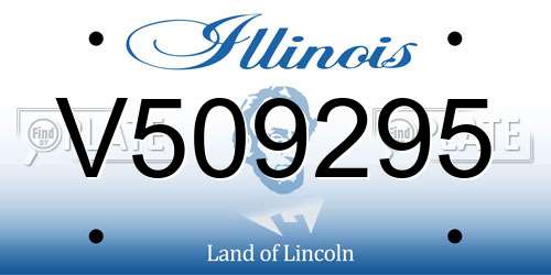 V509295 Illinois License Plate