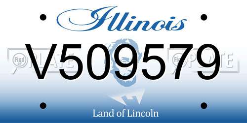 V509579 Illinois License Plate