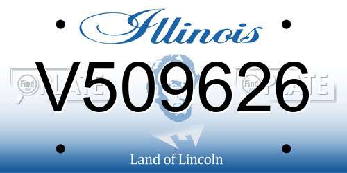 V509626 Illinois License Plate