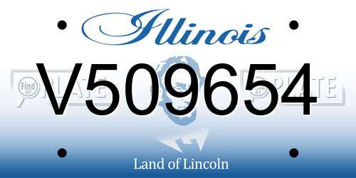 V509654 Illinois License Plate