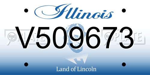 V509673 Illinois License Plate