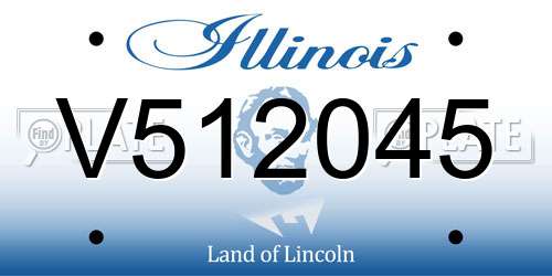 V512045 Illinois License Plate