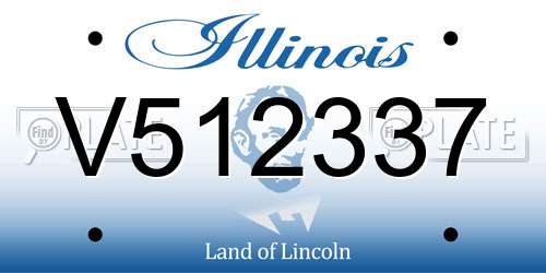 V512337 Illinois License Plate