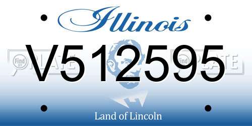 V512595 Illinois License Plate
