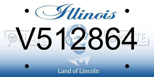 V512864 Illinois License Plate