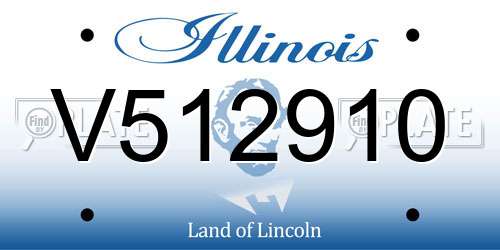 V512910 Illinois License Plate