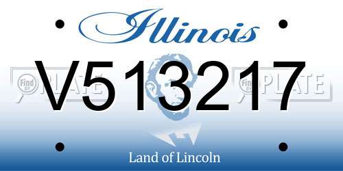 V513217 Illinois License Plate