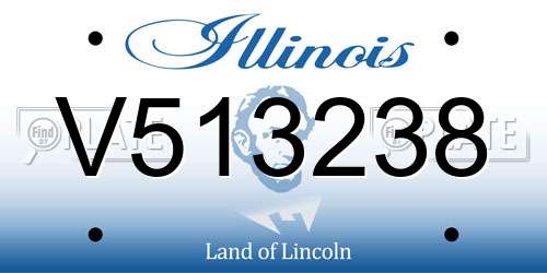 V513238 Illinois License Plate