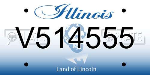 V514555 Illinois License Plate