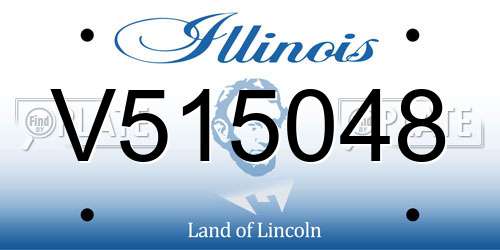 V515048 Illinois License Plate