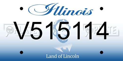 V515114 Illinois License Plate