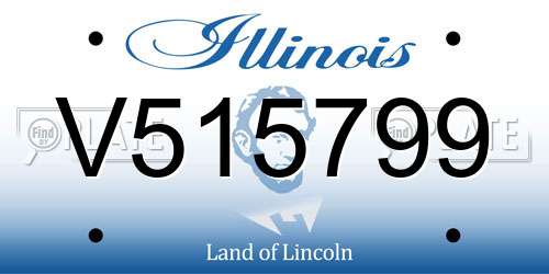 V515799 Illinois License Plate