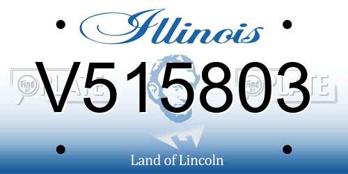 V515803 Illinois License Plate