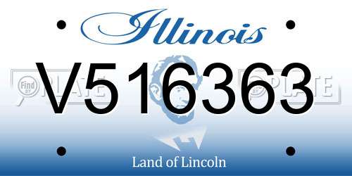 V516363 Illinois License Plate
