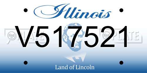 V517521 Illinois License Plate