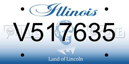 V517635 Illinois License Plate