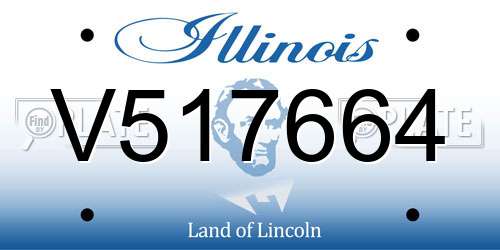 V517664 Illinois License Plate