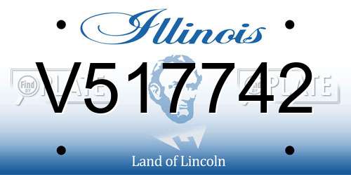 V517742 Illinois License Plate