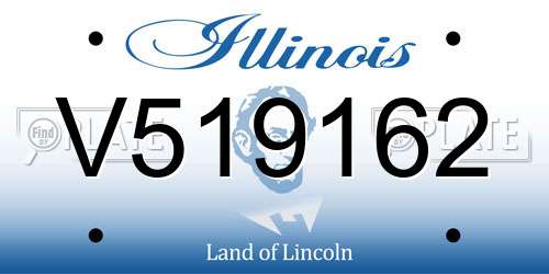 V519162 Illinois License Plate