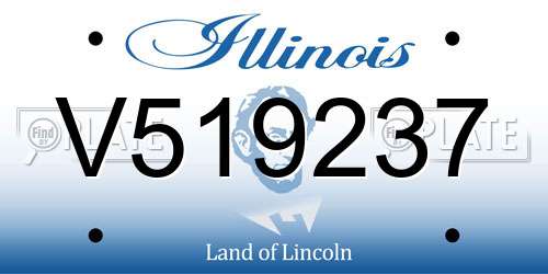 V519237 Illinois License Plate