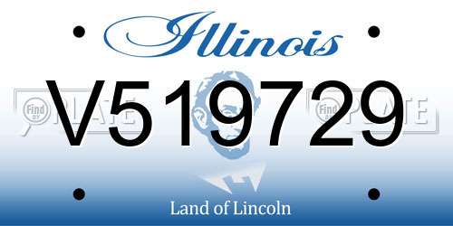 V519729 Illinois License Plate