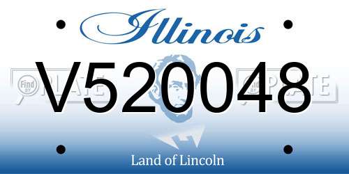 V520048 Illinois License Plate