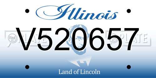 V520657 Illinois License Plate
