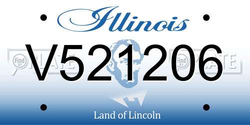 V521206 Illinois License Plate