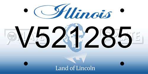 V521285 Illinois License Plate