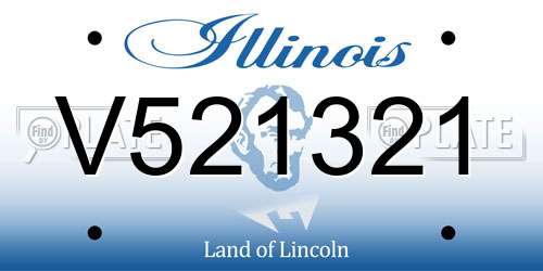 V521321 Illinois License Plate