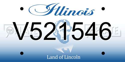 V521546 Illinois License Plate